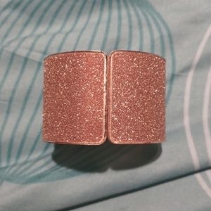 New York and company rose gold glittered cuff bracelet